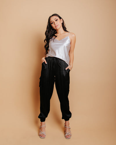 Black Silk Pants - Shopsurgeclothing