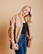 Load image into Gallery viewer, Camel Leather Shirt - Shopsurgeclothing
